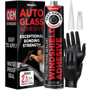 Windshield Adhesive – Easy to Apply – Fast Curing & Weather Resistant – High-Strength Bond – Professional Polyurethane Auto Glass Adhesive – Windshield Sealant – Repair Kit for Cars, Trucks & SUVs