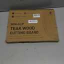 Teak Wood Cutting Board for Kitchen 13inch Charcuterie Board Serving Heavy Duty Non Toxic Slip Over Sink Solid Thick Haus Wooden Chopping Board Large Big Small Meat Best Kitchen Essential Gift