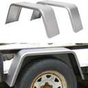 ECOTRIC Square Alloy Steel Trailer Fenders for 14"-16" Wheels Compatible with Car Hauler Cargo Trailer Utility Landscape Trailer 2 Pack 1 Pair