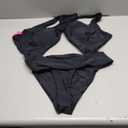 HYPERFIRE Women's Sexy Halter Criss Cross Swimsuit Cut Out One Piece Bathing Suit High Cut Swimwear (Black)