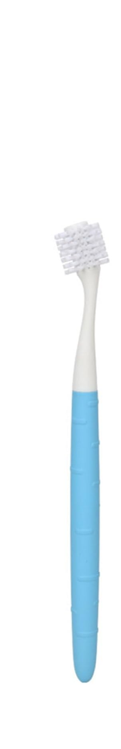 Dental Care Brush (Soft Bristles) 1ea - 360 Degree Soft Silicone Toothbrush for Cat and Small Dog with Horizontal Head & Easy Grip Handle (Include 1Pcs Replacement Brush Heads)
