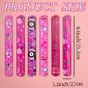 120 pieces of pink party gift pack, Goodie Box gift box contains heart-shaped glasses, straws, bubble sticks, tattoo stickers, bracelets, suitable for children and girls' birthday party decorations