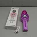 Bluetooth Karaoke Microphone Toy for Kids - Mini Portable Speaker with LED Lights, Wireless Pairing (TWS) for Duet Singing, Christmas Birthday Gift Toys for Boys & Girls Ages 2-12 (purple - 1)