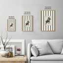 Balsuka Wood Framed Vintage Western Wall Decor Black Striped Rodeo Wall Art Rustic Horse Rider Cowboy Poster Canvas Prints Mid Century Modern Art Aesthetic for Living Room Bedroom Office 16x24inch