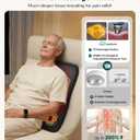 2026 Ultra-Slim Shiatsu Back Massager with Heat, Up-Down 4D Roller, 10 Massage Nodes, Full Back Deep Tissue Chair Massage Pad, 3 Speeds, 2 Heat Levels, Remote Control for Chair Sofa Hom Office Use