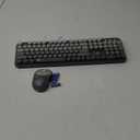 FD Wireless Keyboard and Mouse Combo - 2.4G Full-Sized Cute Colorful Mouse and Keyboard with 104 Round Keys Retro Typewriter Keyboards for Laptop/Windows/PC - Grey Gradient
