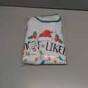 Christmas Pajamas for Family Matching Holiday PJ's Jammies Sets with Short Sleeve Tee and Pants Sleepwear Loungewear (Large, Green Light Ball)