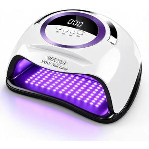 300W Nail Lamp Gel Nail Lamp Nail Dryer UV Lamps with 72 Led Beads for Gel Nails, LED Nail Lamp with Automatic Sensor / 4 Timer Setting, Home and Salon