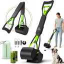 SHAZORY Pooper Scooper for Large Small Dogs, 28" Folding Dog Poop Scooper with Attached Bag Dispenser, Sturdy Spring and Premium Materials, Easy to Use for Grass, Dirt, Gravel Pick Up Shovel