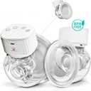 Wearable Breast Pump Double, Hands Free Breast Pump Electric, LCD, High Technology 3 Modes 9 Levels- Noise Reduction, Painless, Skin Friendly, BPA Free, 19mm+22mm Flange