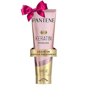 Pantene Keratin LeaveIn Conditioner with Argan Oil, Protein Treatment for Dry, Damaged & ColorTreated Hair, Repairs Split Ends & Protects from Damage, FormaldehydeFree, 8.4 Fl Oz