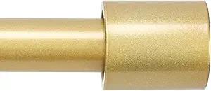 Curtain Rods for Windows 66 to 120 Inches, Adjustable Gold Curtain Rod for Outdoor 1 Inch Heavy Duty Modern Window Rods with Aluminum End Caps for Farmhouse Kitchen Bedroom Living Room