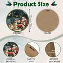 3 x TNVDFNBR Vintage Christmas Round Wall Art Decor, Winter Holidays Painting, Rustic Farmhouse Winter Circular Wall Hanging Decor for Living Room Bedroom Farmhouse Kitchen, 10x10 Inch (Santa Claus)