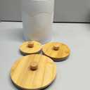 Ceramic Kitchen Canisters for Countertop Set of 3 with Airtight Bamboo Lids - White Kitchen Canisters with Airtight Lids - Flour Sugar Canister Set - Flour and Sugar Containers Farmhouse - Coffee Jar