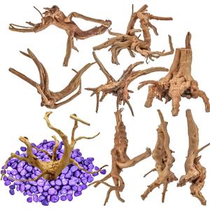 Vmiapxo 8 Pieces Natural Driftwood for Aquarium Decor, Assorted Sinkable Spider Wood, Reptile Drift Wood Branches Fish Tank Decorations (3.15''-4'')