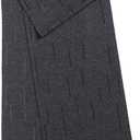 Men's Winter Warm Scarf Premium Cashmere Feel, Luxuriously Soft Long Plaid Pattern (Black/Pattern01)