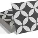 16-Sheet Peel and Stick Floor and Wall Tile for Bathroom Kitchen Shower, 9" x 9" Gray Coin SPC Self-Adhesive Vinyl Flooring, Patterned Groutable Backsplash Tile, Cover 9.12 Sq Ft.