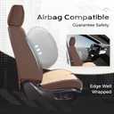 Coverado Seat Covers, Car Seat Covers Front Seats, Faux Leather Automotive Seat Covers Luxury Waterproof Car Seat Cover Protectors Carseat Cover Universal Fit for Most Cars Trucks SUV, Coffee&Beige
