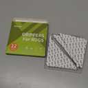 Rabenda 12 Pcs Rug Tape, Non Slip Rug Pads Grippers for Hardwood Floors and Tiles, Reusable Carpet Tape for Area Rugs, Double-Sided Adhesive Rug Stickers Keep Corners Flat (Black)