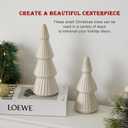 Christmas Decorations, Ceramic Christmas Tree, Small Farmhouse Christmas Decor Trees for Table Top, Mantle, Set of 2 (9.5" H & 7.5" H)