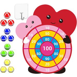 Valentines Day Gifts for Kids,30" Large-Dartboard Game,Valentine Gift Toys Exchange for Boys Girls Toddlers Classroom School Party Favor Supplies Decorations