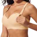 INNERSY Seamless Nursing Bras for Breastfeeding Maternity Bras for Pregnancy Comfortable Bralette (X-Large, Nude)