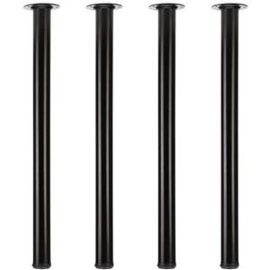 QLLY 30 inch Adjustable Tall Metal Desk Legs, Office Table Furniture Leg Set, Set of 4 (30 inch, Black)
