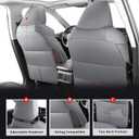 MIROZO RAV4 Seat Covers Full Set Gray,Car Seat Covers Fits 2019-2025 Toyota RAV4 Non-Hybrid LE/XLE/Limited, Waterpoof Toyota RAV4 Seat Covers Car Seat Protector (Not for Adv & TRD-Off,Grey)