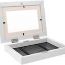 2 Pack Ipetboom Front Opening Artwork Frame White Picture Frame Changeable Display for Drawings Photos Home Decor with Horizontal Vertical Mounting