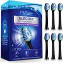 MySmile Electric Toothbrush Replacement Heads, 6 Packs (Black)