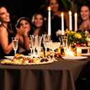 54IN X 320FT Plastic Table Cover Roll with Cutter Box, Cut to Size Plastic Table Cloths for Parties, Birthday, Disposable Tablecloth Roll for All Shape Tables (Brown, 54 Inch X 320 Feet)