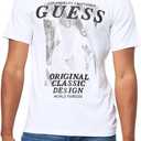 GUESS Men's Eco Foil Box Tee (Large, Pure White)
