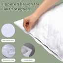 CoolShields Premium 100% Cotton Waterproof Pillow Protectors with Zipper, Breathable & Noiseless, Hypoallergenic Soft Skin-Friendly Surface for All-Night Comfort, Queen Size - 20x30 (2 Pack)