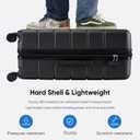 OLIXIS 28 Inch Luggage, Hardside Checked Suitcase with Spinner Wheels, Lightweight ABS Hard Shell Travel Luggage, TSA Approved Lock, Expandable Large Suitcase for Business & TravelBlack