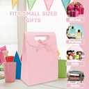 Patdefie gift bags with handles small size 7×4×10 inch 16pcs Medium Size for Birthday, Party, Favor, Wedding, Anniversary (Pink)