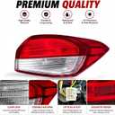 Passenger Side 2018 Forte Tail Lights Compatible with 2017 2018 Kia Forte EX, LX, S, SX Tail Lamp Rear Lights Brake Lamp with Bulbs Replace 92402-F20000 Passenger Right Side