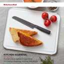 KitchenAid Classic Cutting Board with Perimeter Trench and Non Slip Edges, Dishwasher Safe, 11 inch x 14 inch, White and Gray