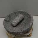 Genuine Handmade Mexican Mortar and Pestle Set- 8 Inches, Molcajete Mexicano  Mexican Cookware Perfect as Salsa Bowls, Guacamole Bowl and Masher, Mortero Para Cocina made from Volcanic Rock in Mexico