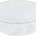 6 oz Clear/Gold Rim Edge Bowls - Disposable Round Catering and Party Bowls - Case of 240