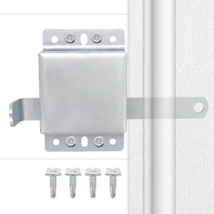 Garage Door Side Lock, Galvanized Steel Inside Deadlock for Vertical Track, Heavy Duty Security Slide Latch Replacement for Home & Warehouse Protection, Fits Most Residential Doors-1-Pack