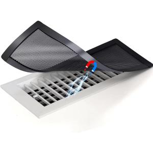 Magnetic Vent Covers for Home Floor 4Pack, Upgrated 4x10 Inch Strong Magnet PVC Floor Register Cover, Air Vent Screen Trap for Wall Ceiling Floor, AC Vent Mesh Screen Debris Hair Filters