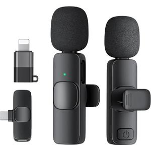 Wireless Lavalier Microphone, Clip-on Lapel Mic