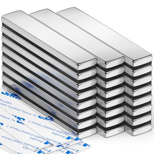 FINDMAG 8 Pack Powerful Neodymium Bar Magnets Rare Earth Magnet Bar, Strong Neodymium Magnets with Double Sided Adhesive - 60 x 10 x 3 mm FINDMAG 8 Pack Powerful Neodymium Bar Magnets Rare Earth Magnet Bar, Strong Neodymium Magnets with Double Sided Adhesive - 60 x 10 x 3 mm