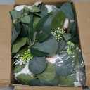 2 Pack 13Ft Artificial Eucalyptus Flower Garland with 16 White Peony Pink Rose, Baby Breath Fake Flowers Greenery Garland Floral Vine for Mantle Wedding Table Runner Centerpiece Backdrop Home Decor