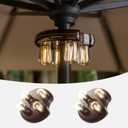 Patio 2 Packs Umbrella Light with LED Edison Bulbs, Battery Operation Cordless-Outdoor Umbrella Pole Lights with 2 Lighting Modes for GardenPatio, Backyard, Camping or BBQ - Brown