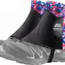 AONIJIE Low Trail Gaiters Reflective Ankle Gators Protective Shoe Covers with UV Protection & Breathable & Sand Prevention for Triathlon Marathon Hiking (Black Purple)