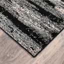Garland Rug Jasper 3 ft. x 5 ft. Area Rug, Non Slip, Abstract Rug, Foldable, Stain Resistant Rugs for Living Room, Bedroom, Modern, Black/Earth Tone