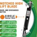 Mower Blades 18.7-Inch Replacement for Oregon Exmark & Toro 54-Inch Deck Timecutter Zero Turn Mowers, Fits OEM 115-4999-03 115-9650-03 115-2454-03, Circle Center Hole 6PCS