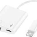 MFi Certified 2 in 1 Lightning to RJ45 Ethernet LAN Network Adapter with Charge Port Compatible with iPhone/iPad/iPod Models, Supports 100Mbps,Plug and Play Ethernet Network