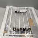 Babelio Baby Gate for Doorways and Stairs, 26-31" Pet Gate with Wide Walk Thru Door and Lock Indicator, No Drill Pressure Mounted Safety Gate with Double Lock and Self-Closing, White